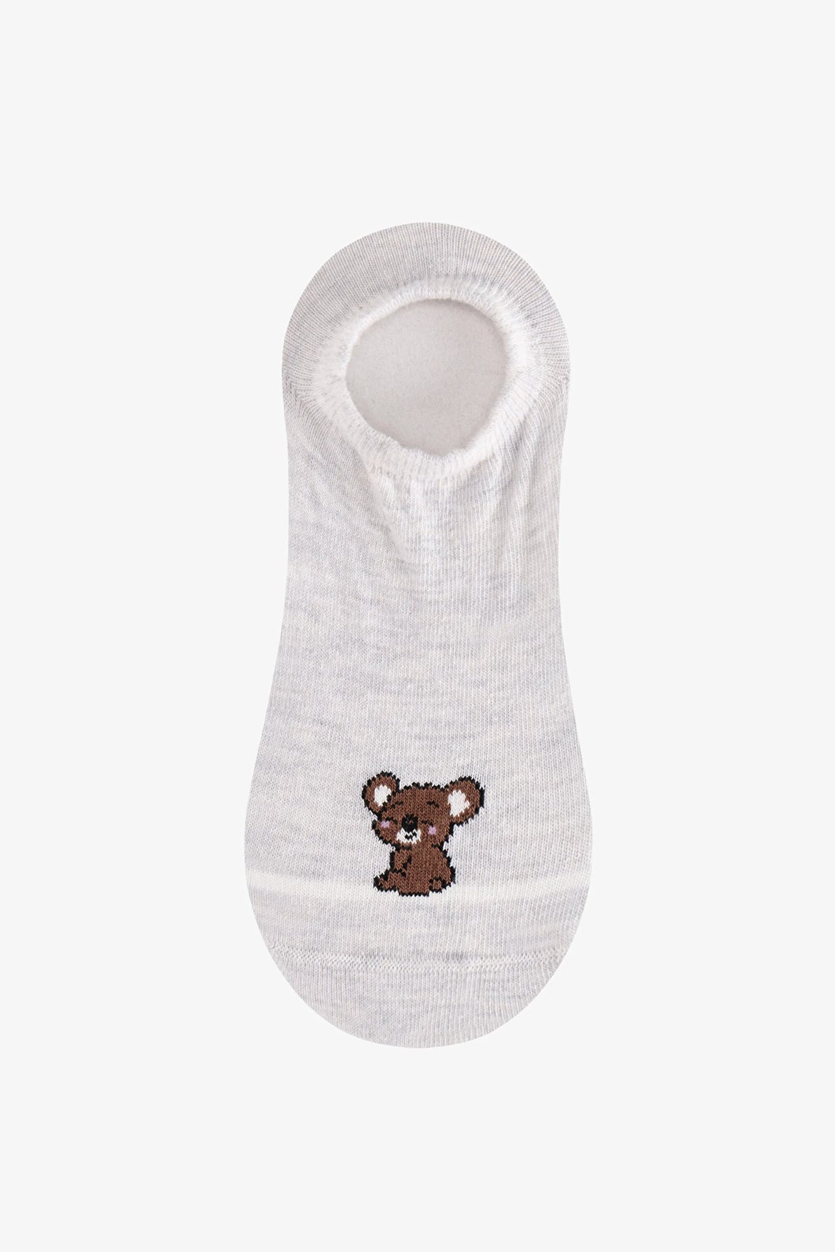 Kahve Little Bear 3 Çift Sneaker Çorap