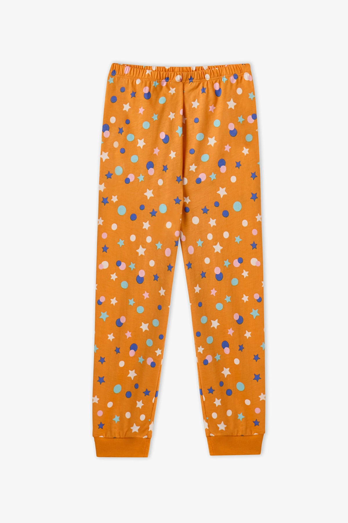 Kız Çocuk Turuncu Don't Worry Pamuklu Uzun Kollu 2'li Pijama Takımı