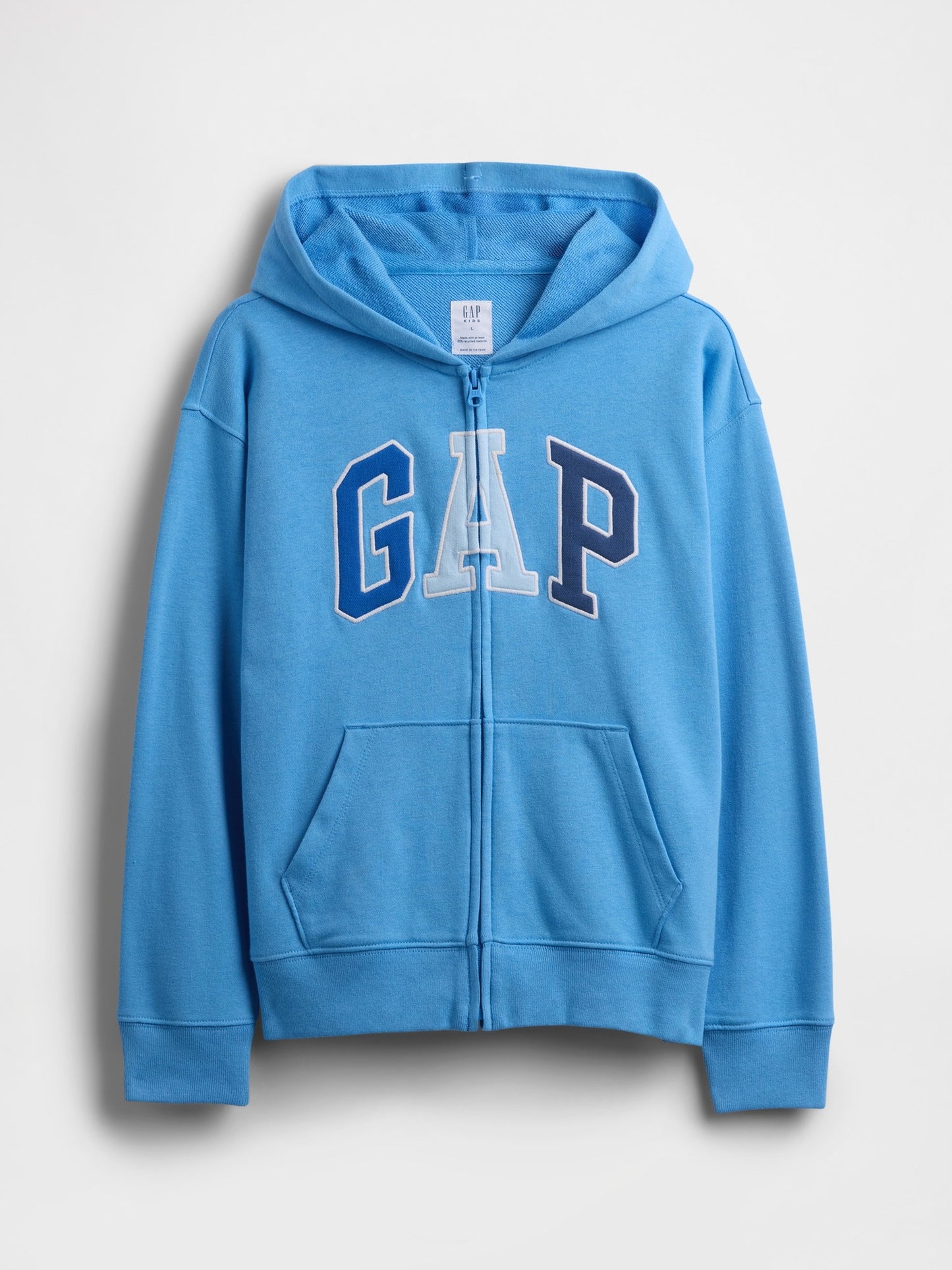 Açık Mavi Gap Logo Fransız Havlu Kumaş Fermuarlı Sweatshirt