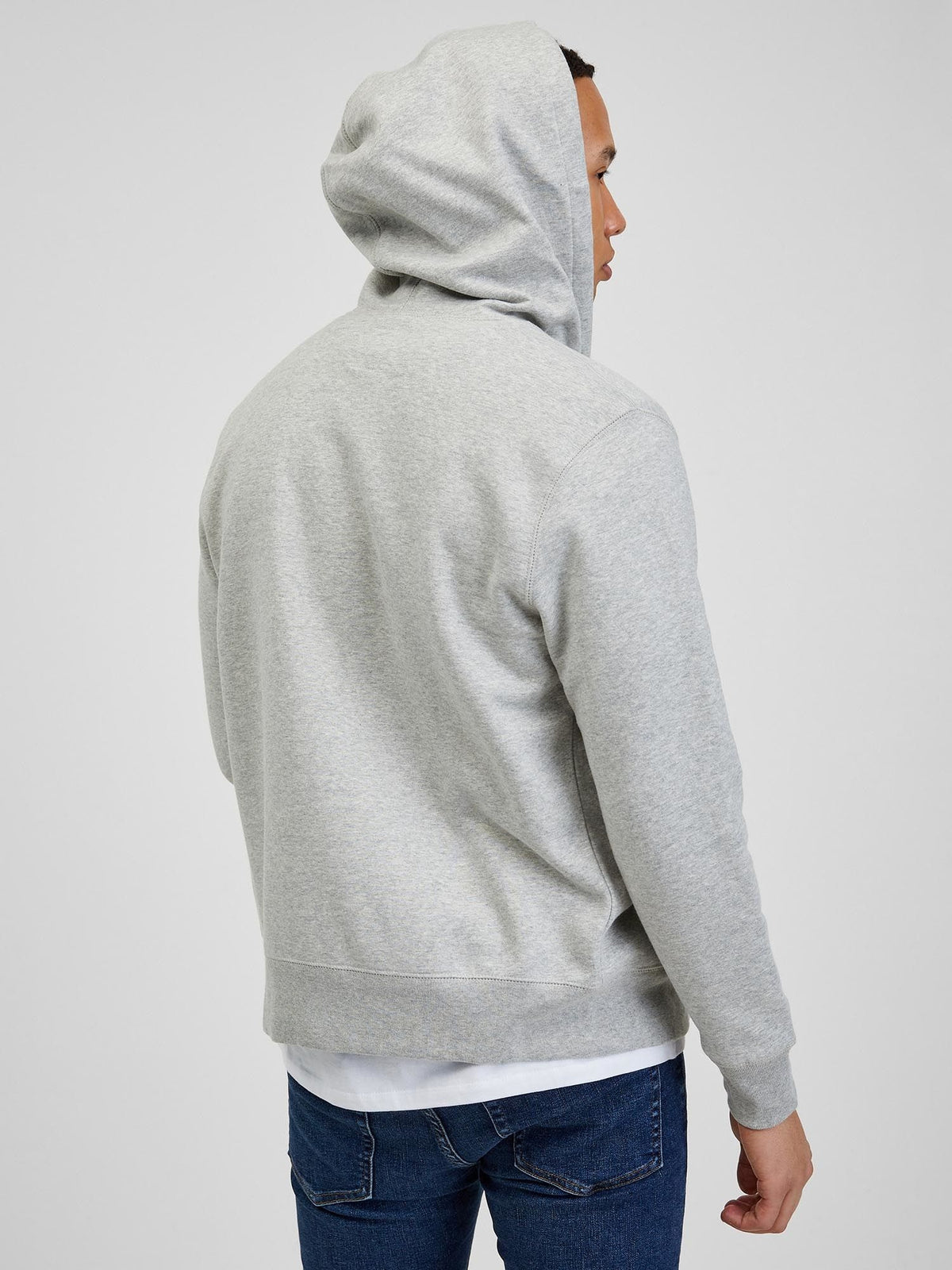 Gri Gap Logo Kapüşonlu Sweatshirt