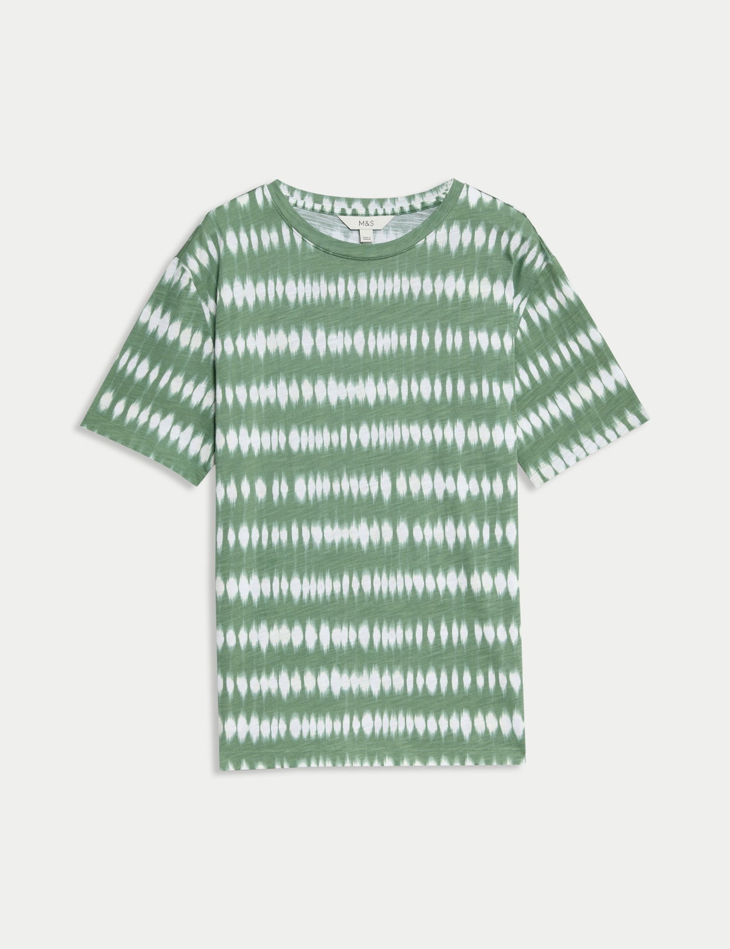 Pamuklu Desenli Kısa Kollu T-shirt