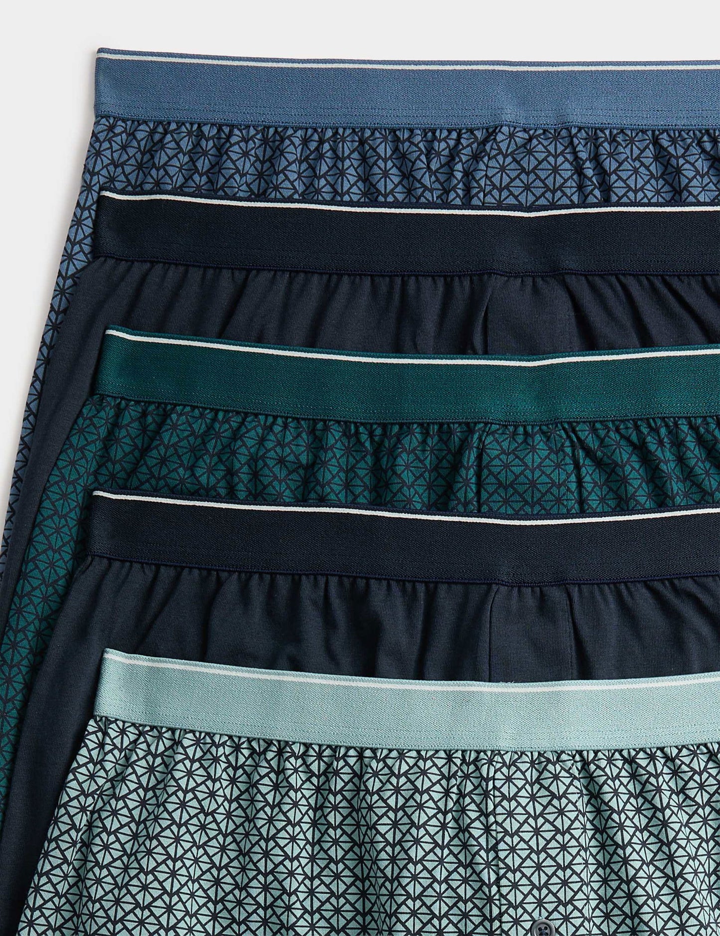 5'li Geometrik Desenli Boxer Seti