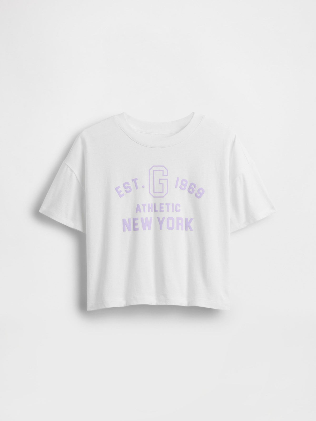 Lila Oversized Crop Logo T-shirt