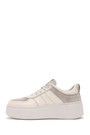 Bej Kadın Deri Dolgu Topuk Sneakerbej Kadın Deri Dolgu Topuk Sneaker - 23sfd380014