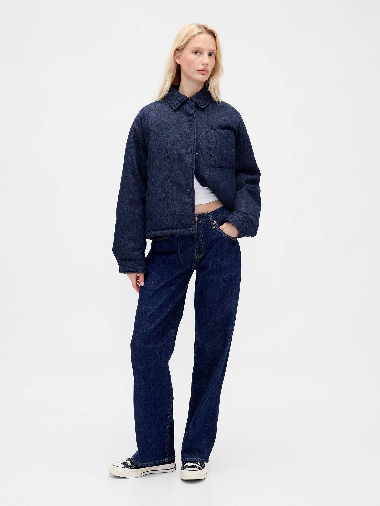 Mavi Denim Şişme Puffer Şişme Ceket