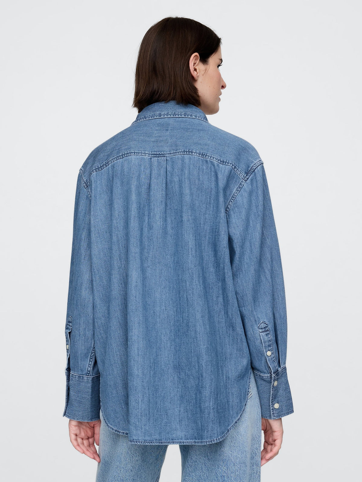 Mavi Chambray Denim Oversize Gömlek