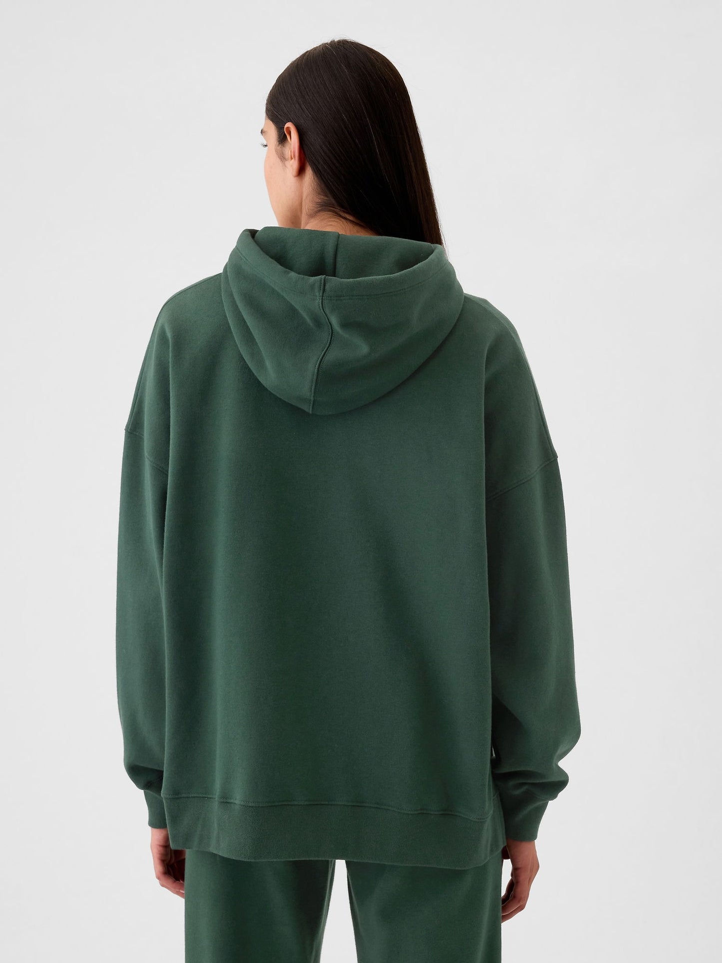 Koyu Yeşil Vintage Soft Oversize Tunik Sweatshirt
