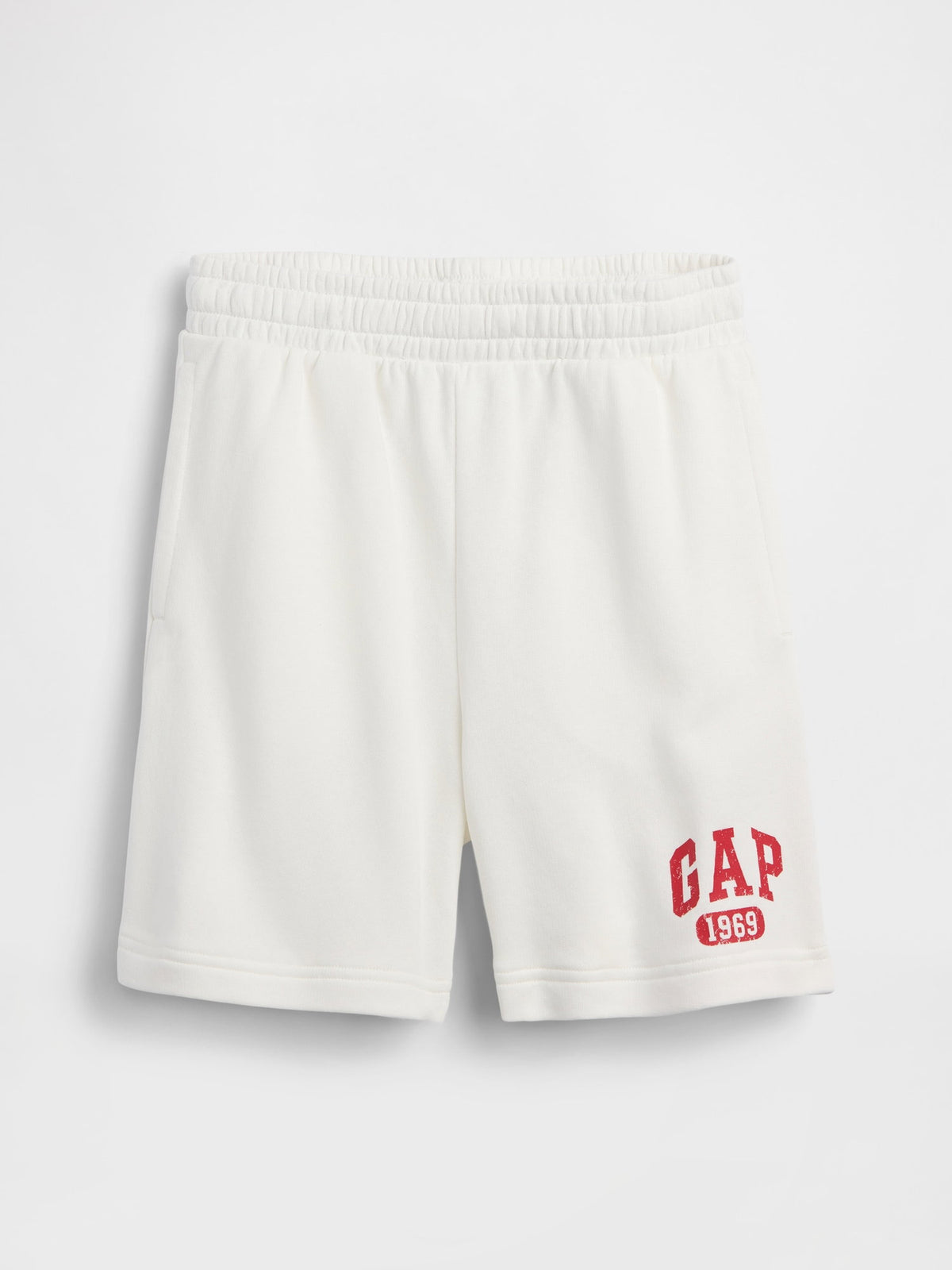 Beyaz Fransız Havlu Kumaş Gap Logo Sweat Şort