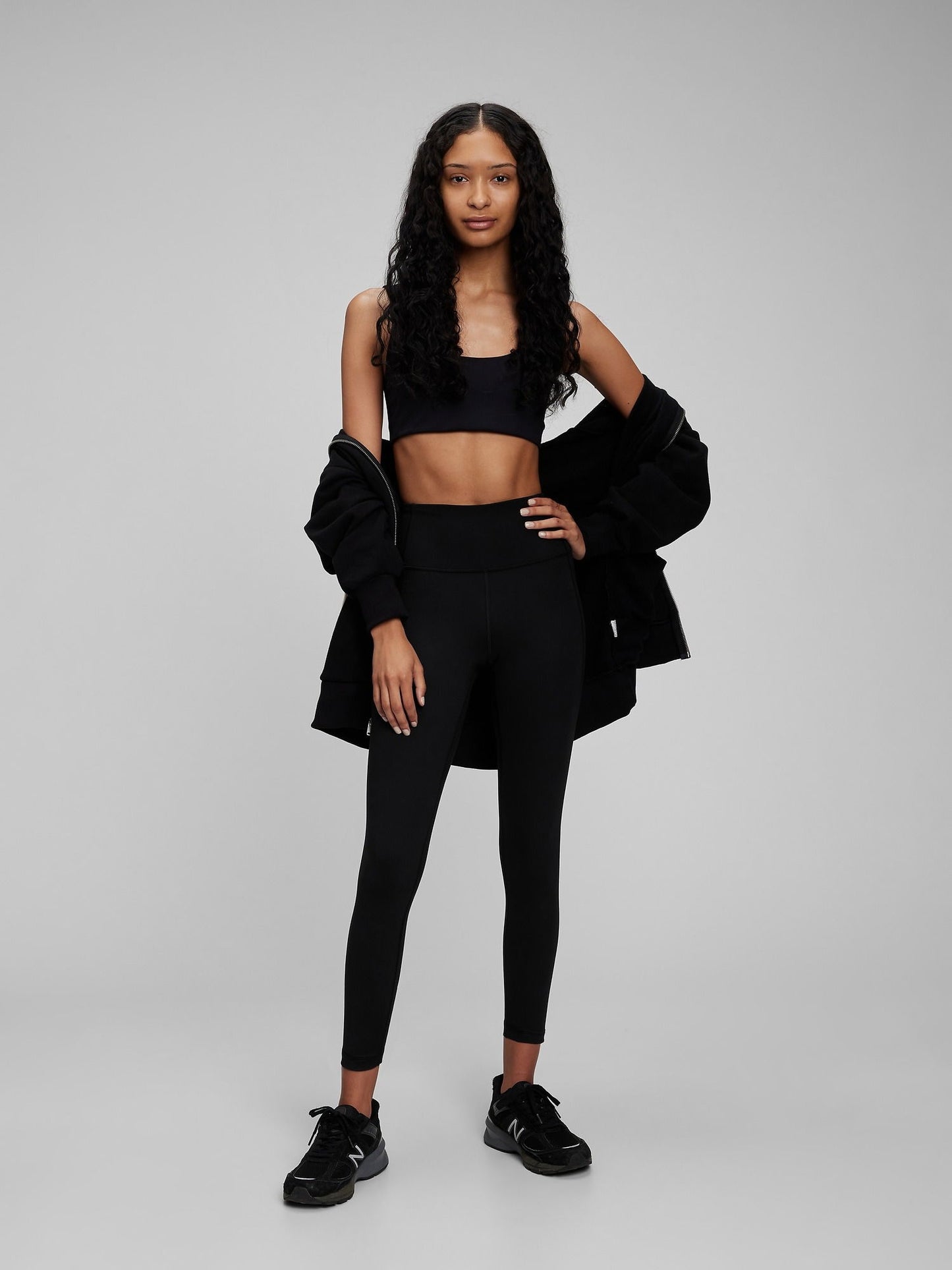 Siyah GapFit High Rise Geri Dönüştürülmüş Leggings Tayt