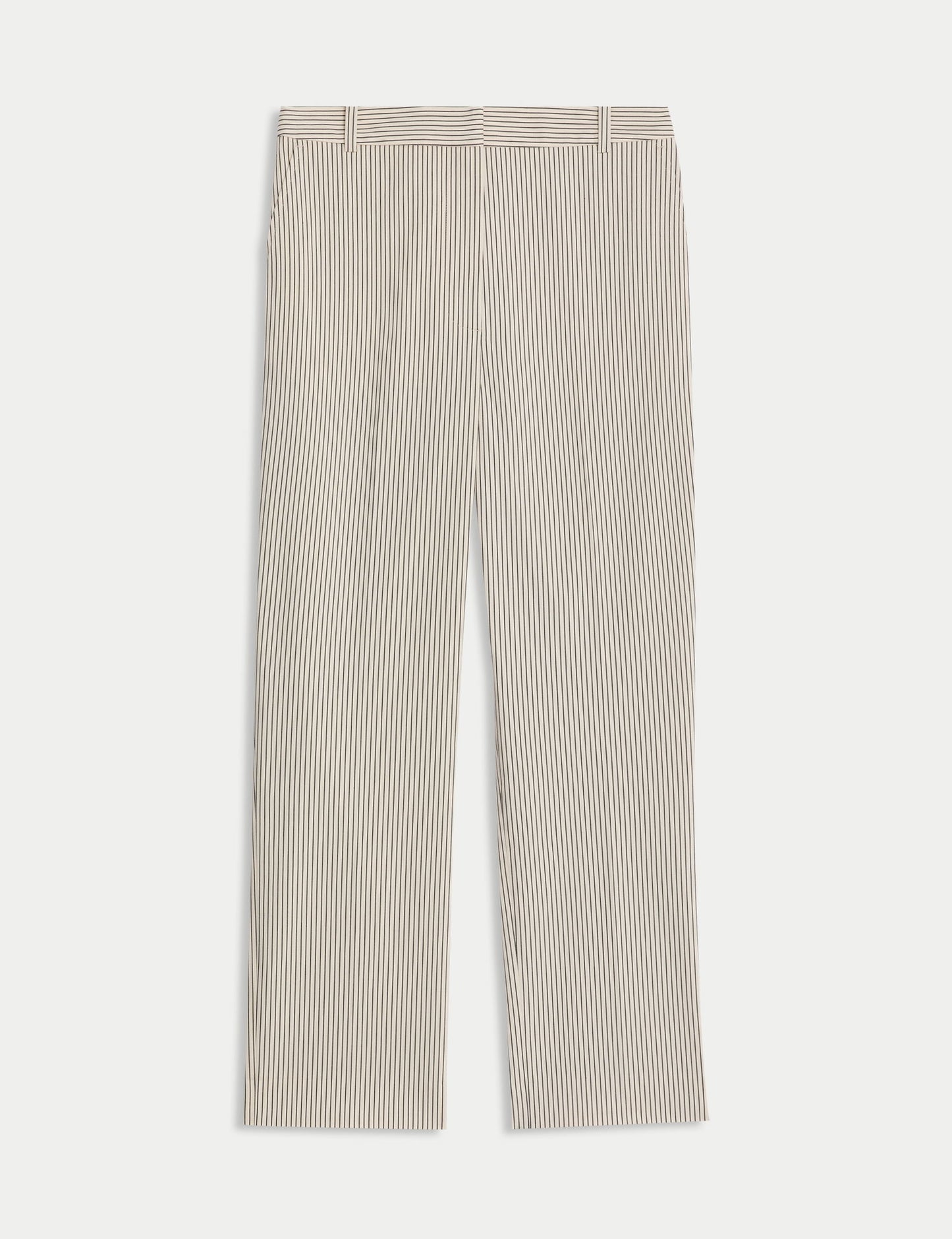 Yüksek Bel Çizgili Tapered Fit Pantolon