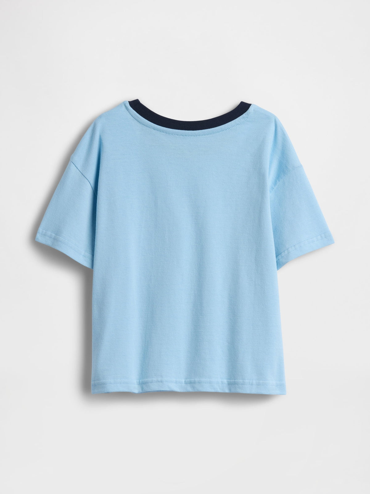 Açık Mavi Oversized Grafik Logo T-shirt