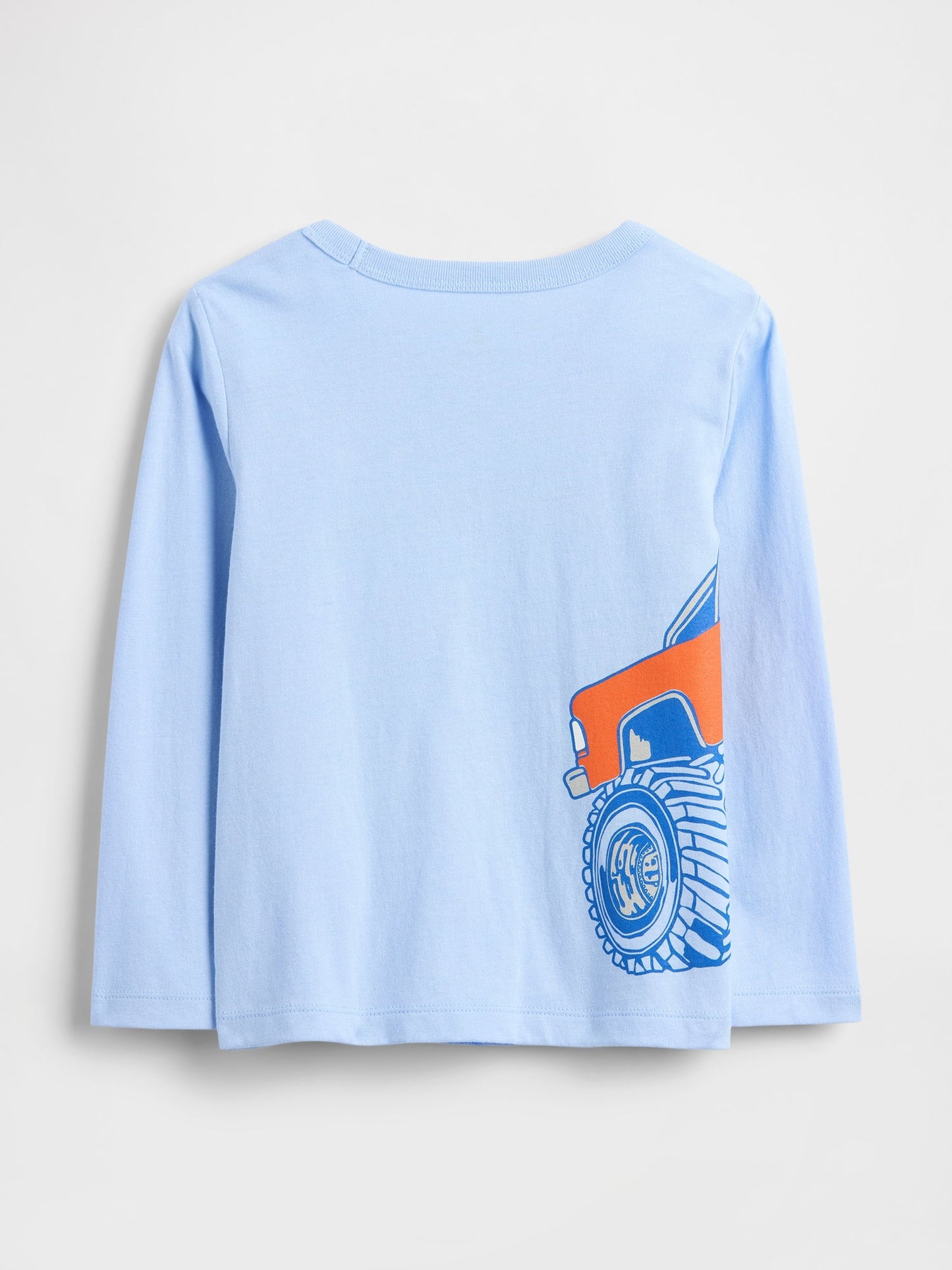 Açık Mavi Grafik Baskılı T-shirt