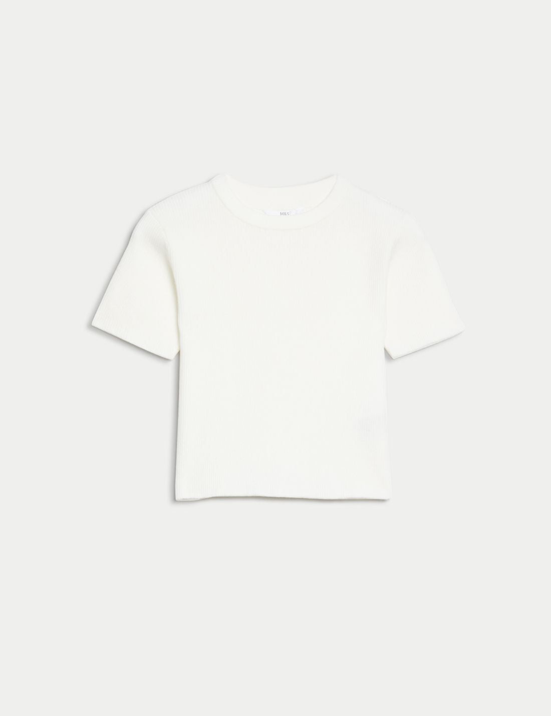 Fitil Detaylı Kısa Kollu Örme T-shirt (6-16 Yaş)