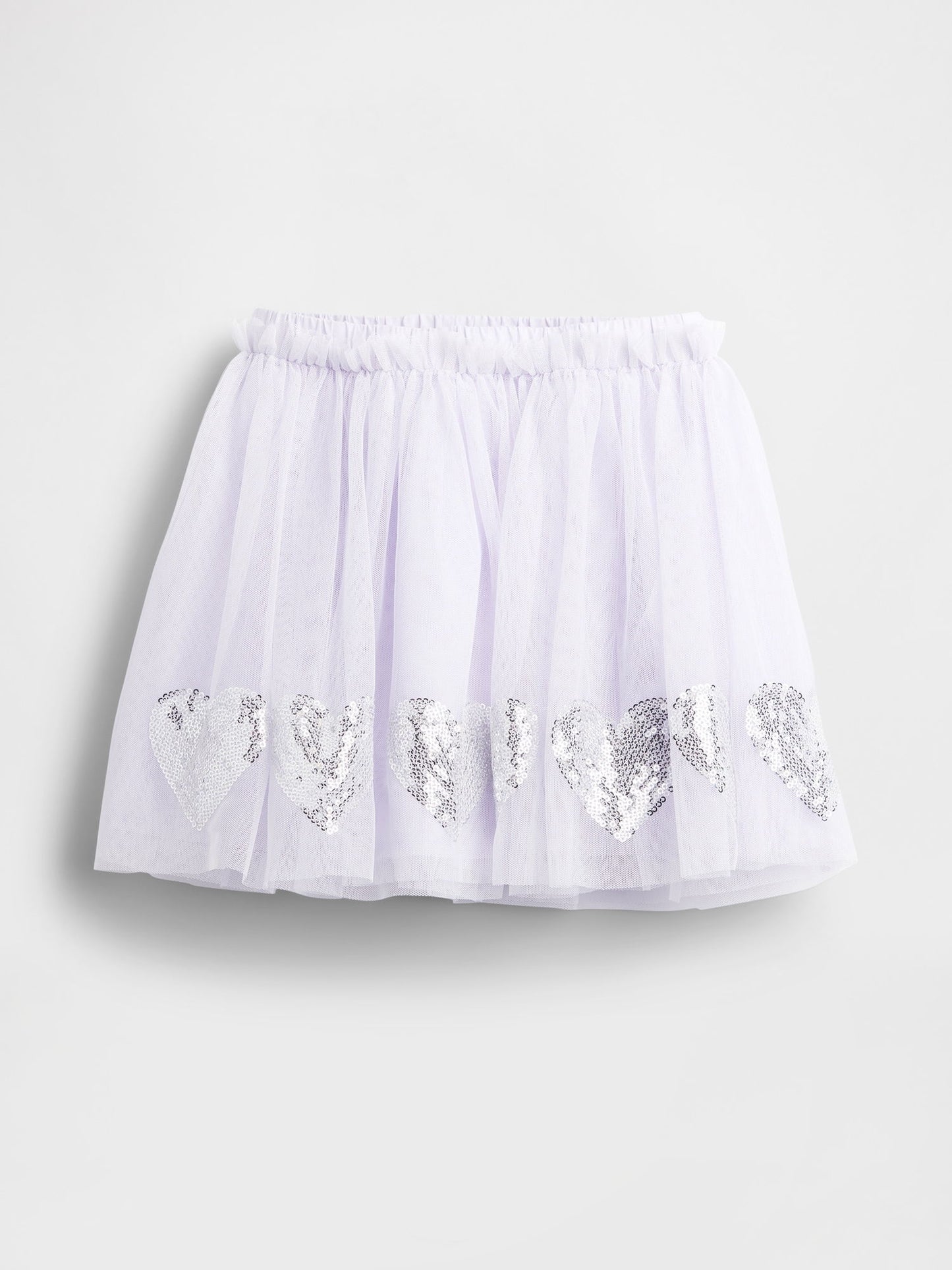 Lila Tulle & Sequin Heart Etek