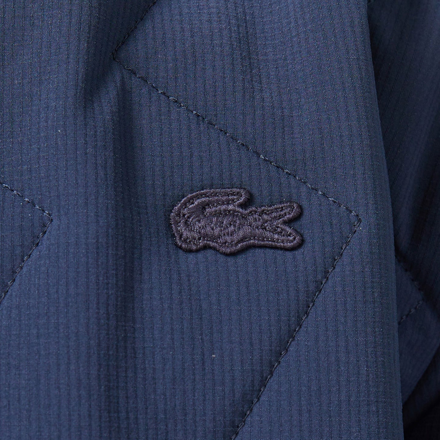 Lacoste Erkek Dik Yaka Kapitone Lacivert Mont