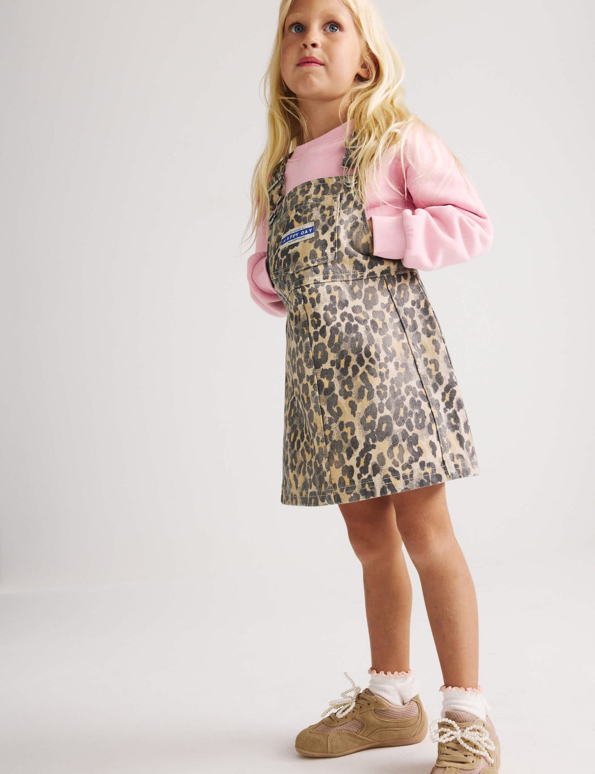 2 Parça Denim Leoparlı Çocuk Takımı