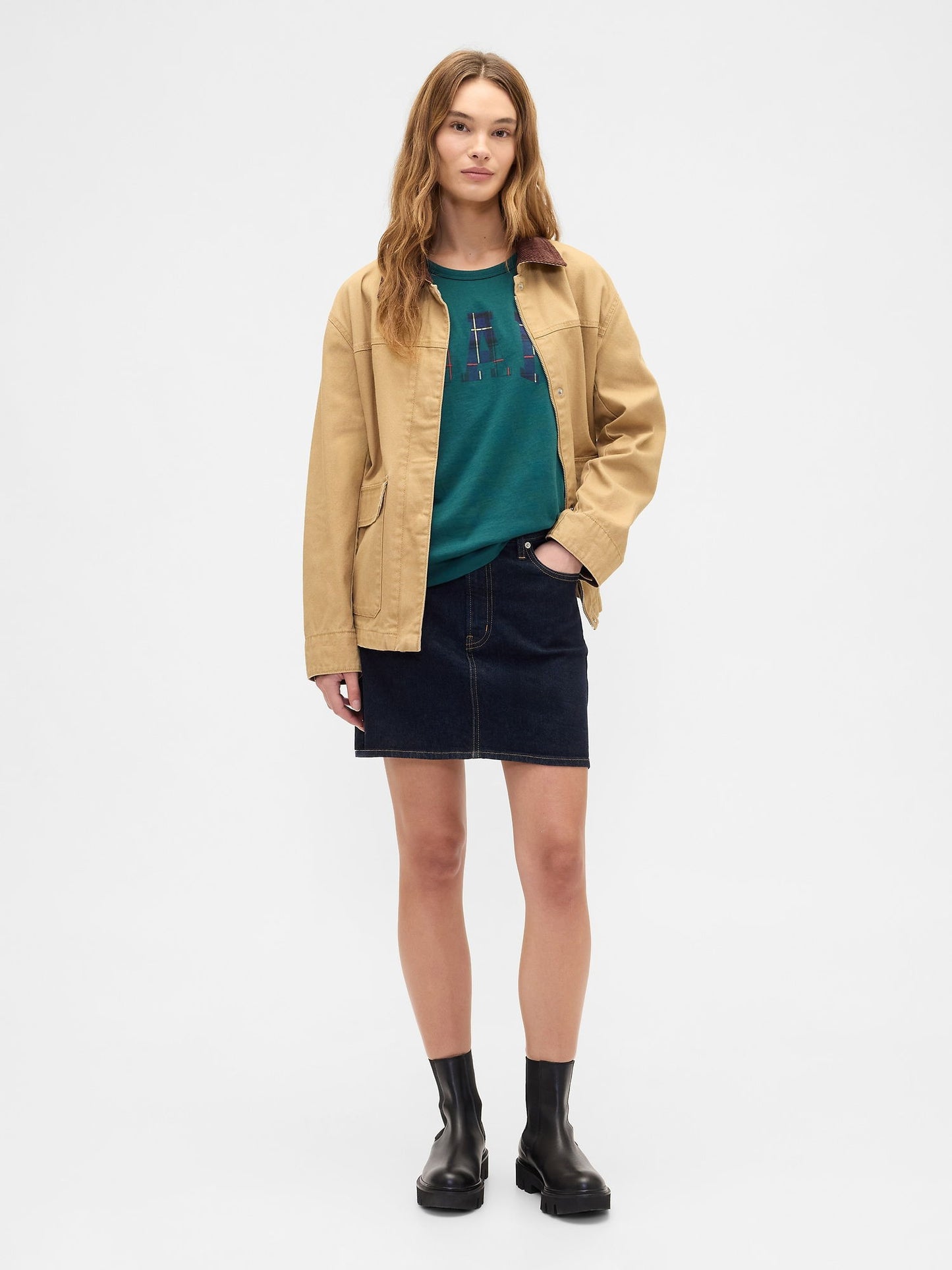 Yeşil Favorite Gap Logo T-shirt