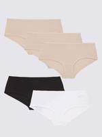 Bej 5'li Cotton Lycra® Short Külot Seti