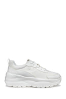 Geox Kadın Beyaz D Xtors D - Mesh + Geobuck Bağcıklı Kalın Tabanlı Sneaker
