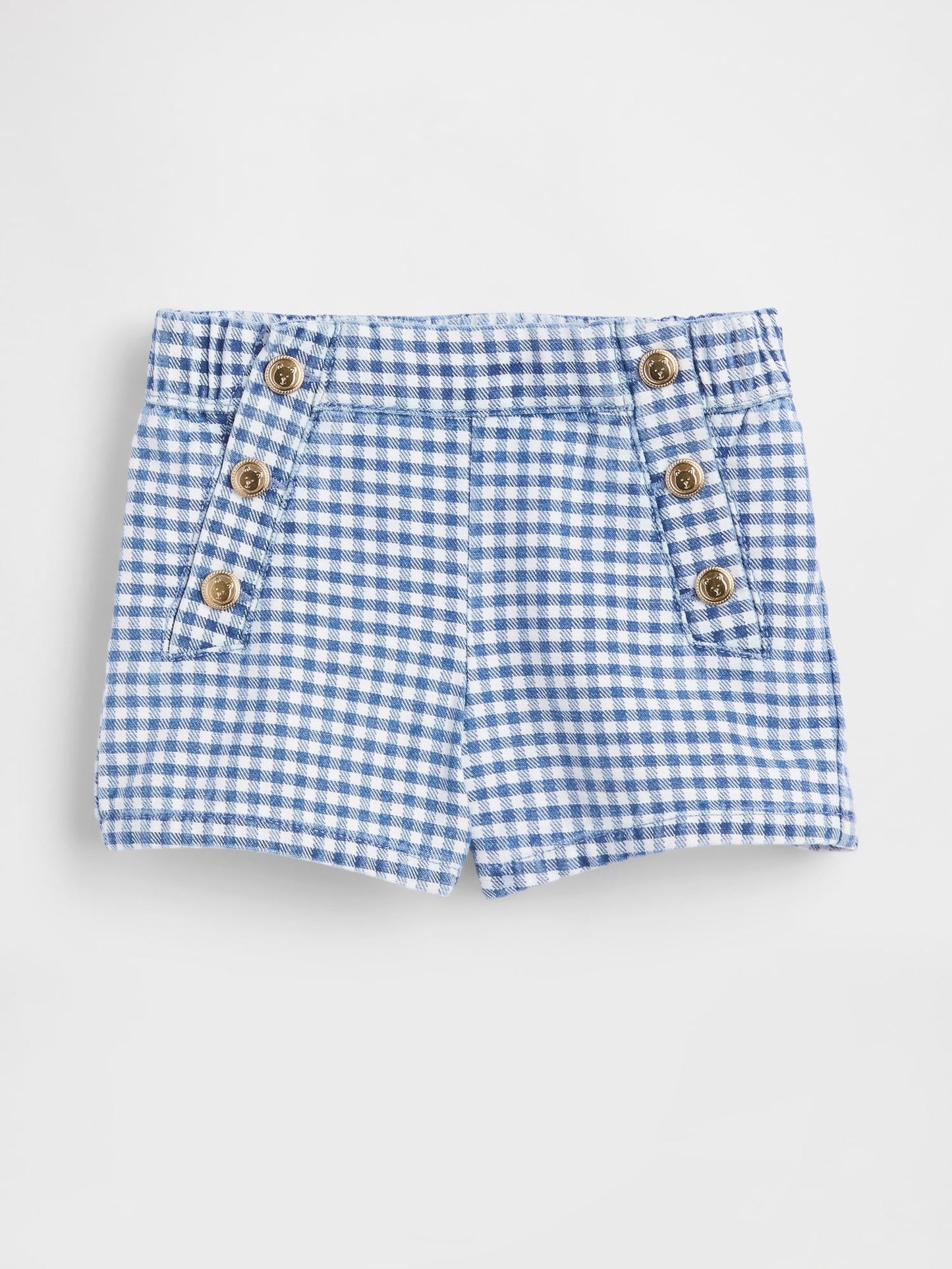 Mavi Sailor Gingham Denim Pull-on Şort