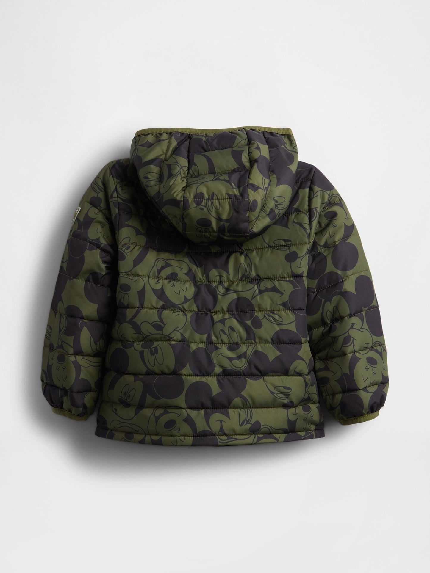 Yeşil Gap × Disney Mickey Mouse Coldcontrol Şişme Puffer Mont