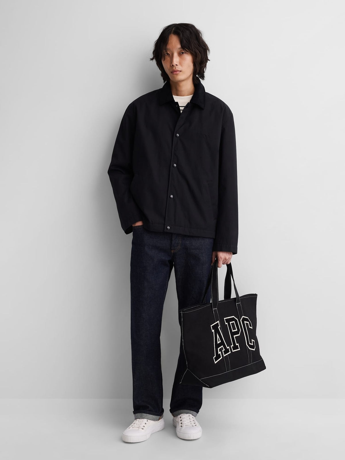 Siyah Gap × A.p.c. Kanvas Ceket