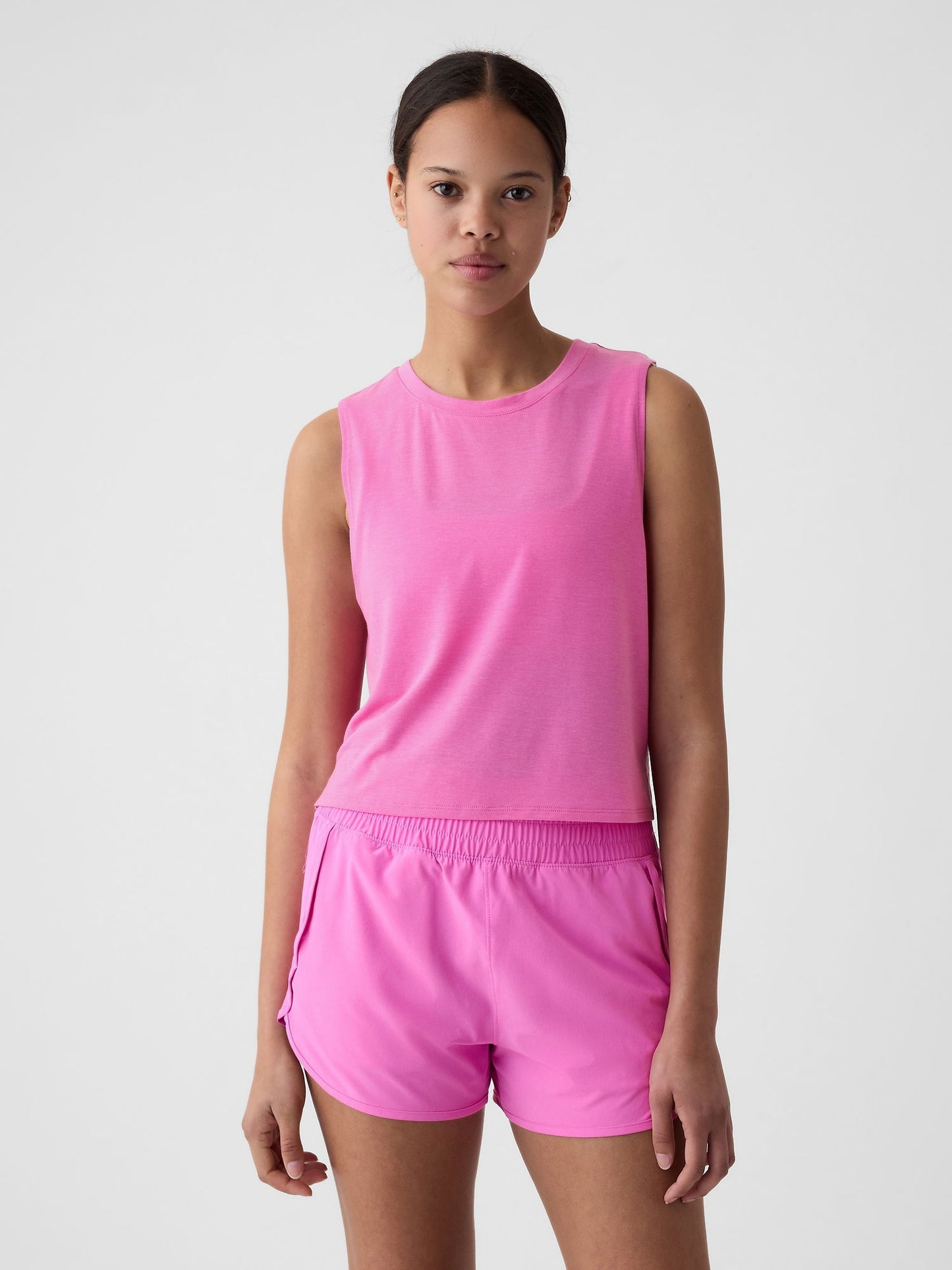 Pembe GapFit Breathe Cropped Muscle T-Shirt