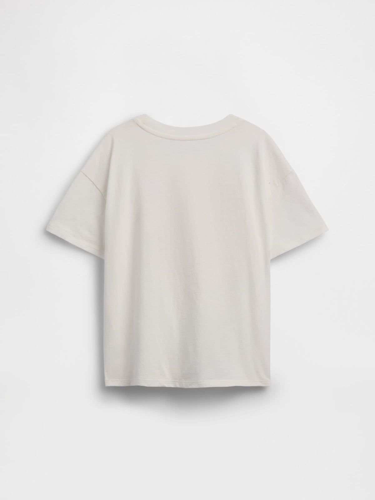 Kırık Beyaz Relaxed Grafik Baskılı T-shirt