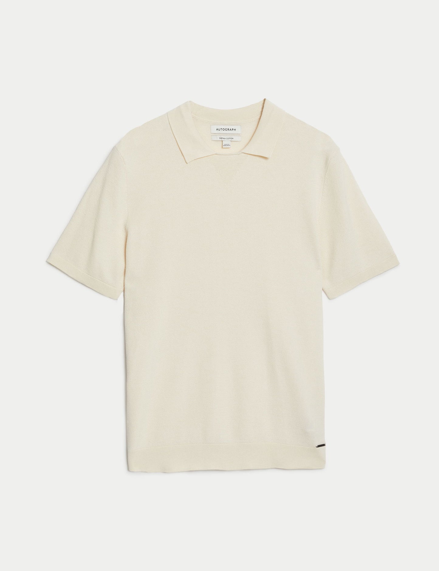 Kısa Kollu Örme Polo Yaka T-shirt