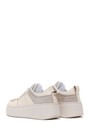 Bej Kadın Deri Dolgu Topuk Sneakerbej Kadın Deri Dolgu Topuk Sneaker - 23sfd380014