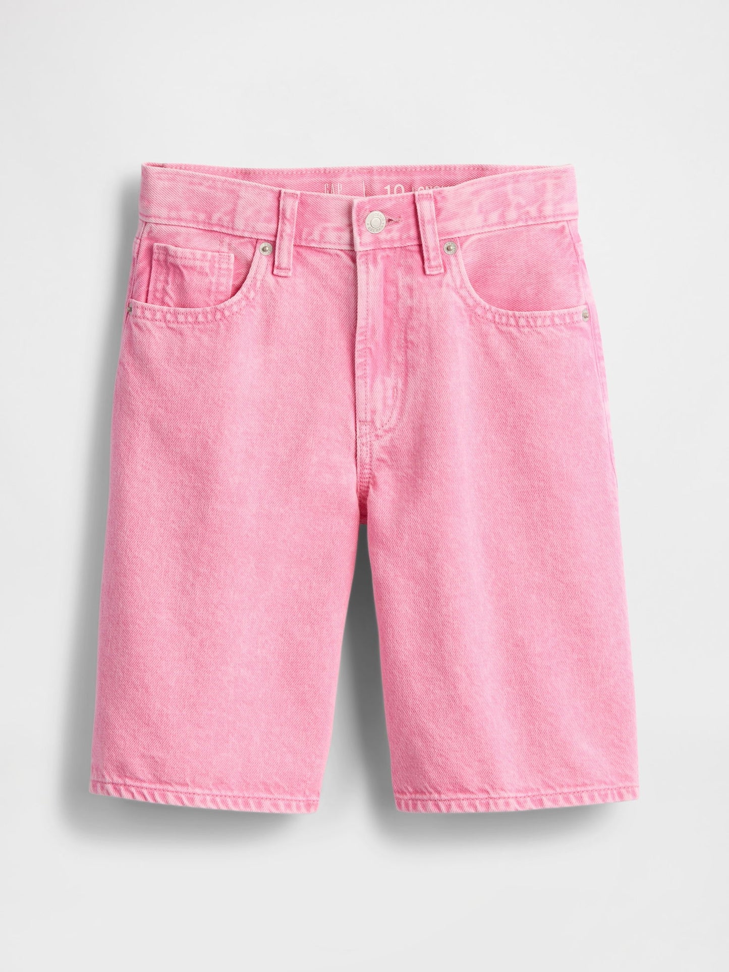 Pembe Kids Mid Rise Longline Denim Şortlar