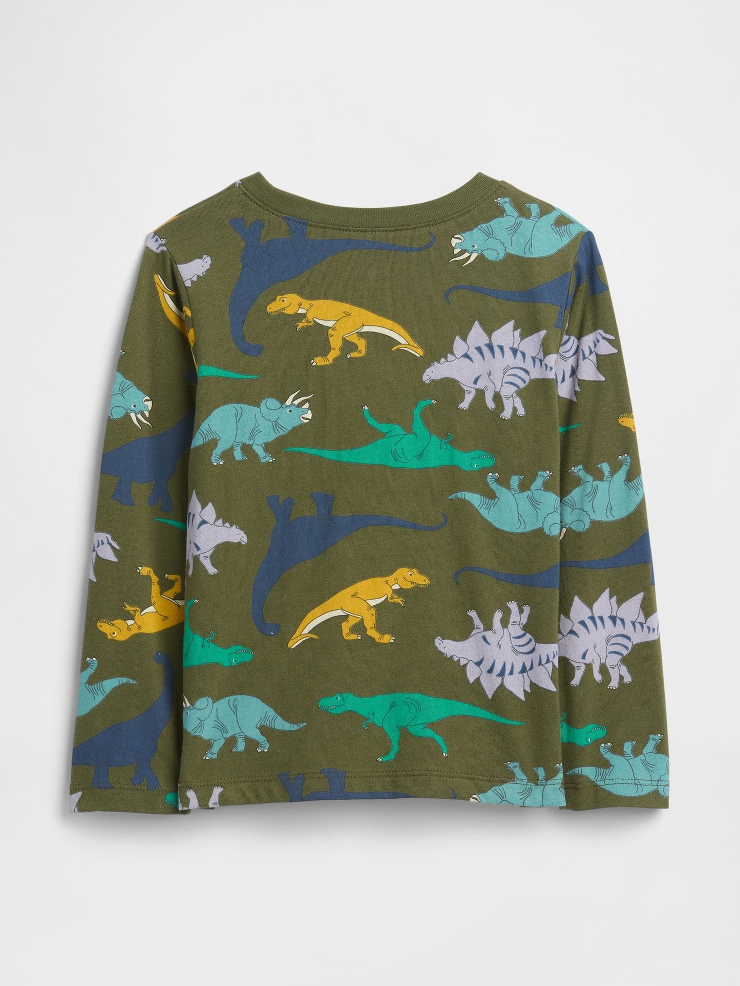 Yeşil Dinazor Grafik Baskılı T-shirt