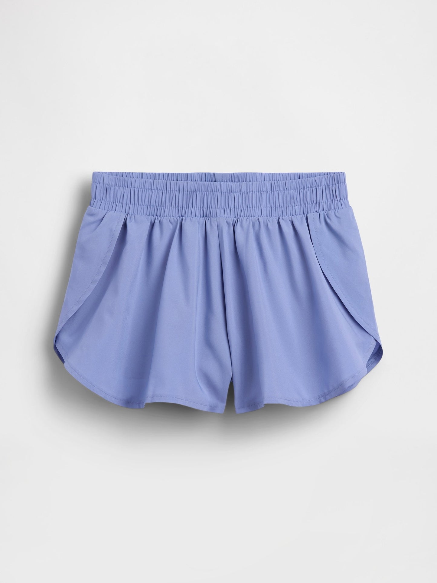 Açık Mavi Quick-dry Butterfly-hem Koşu Şort