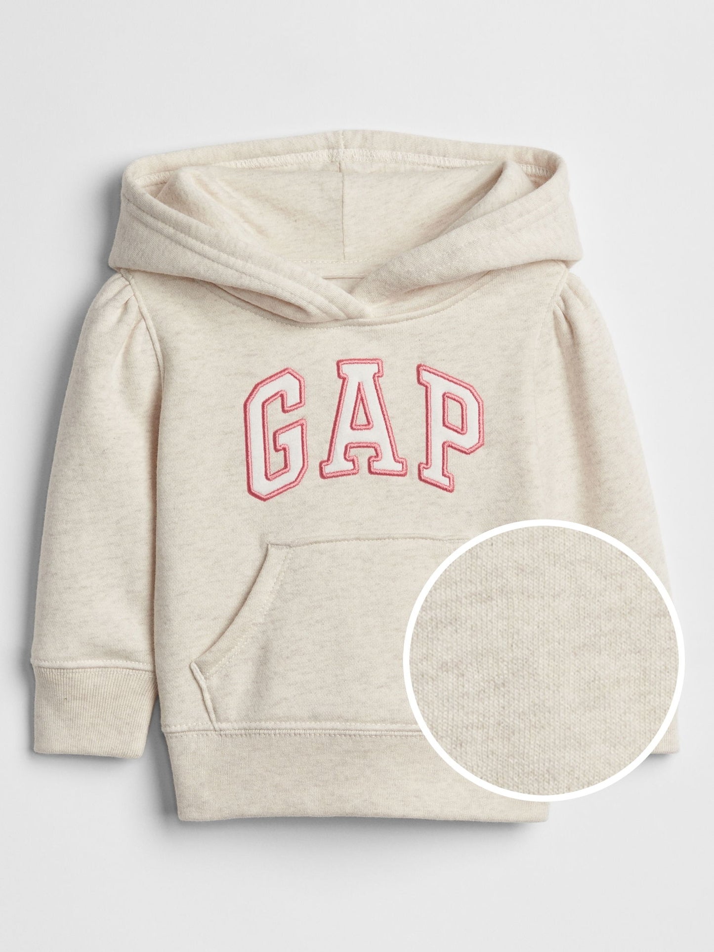 Bej Gap Logo Kapüşonlu Fleece Sweatshirt