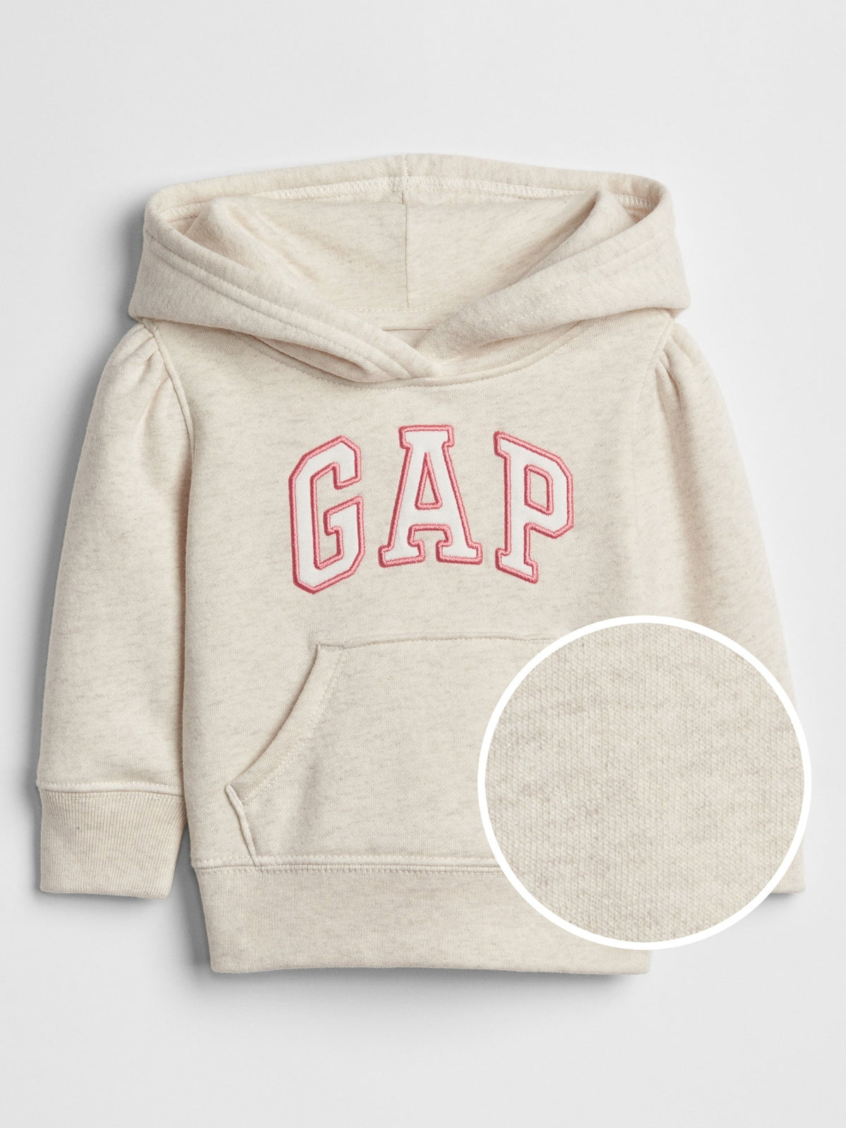 Bej Gap Logo Kapüşonlu Fleece Sweatshirt