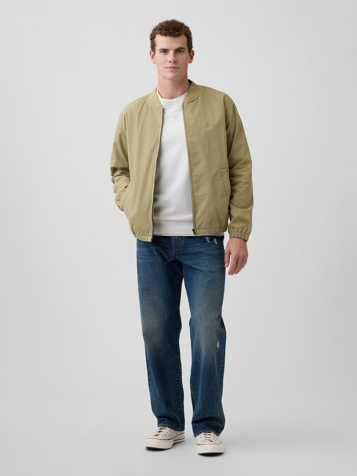 Lacivert Relaxed Bomber Ceket