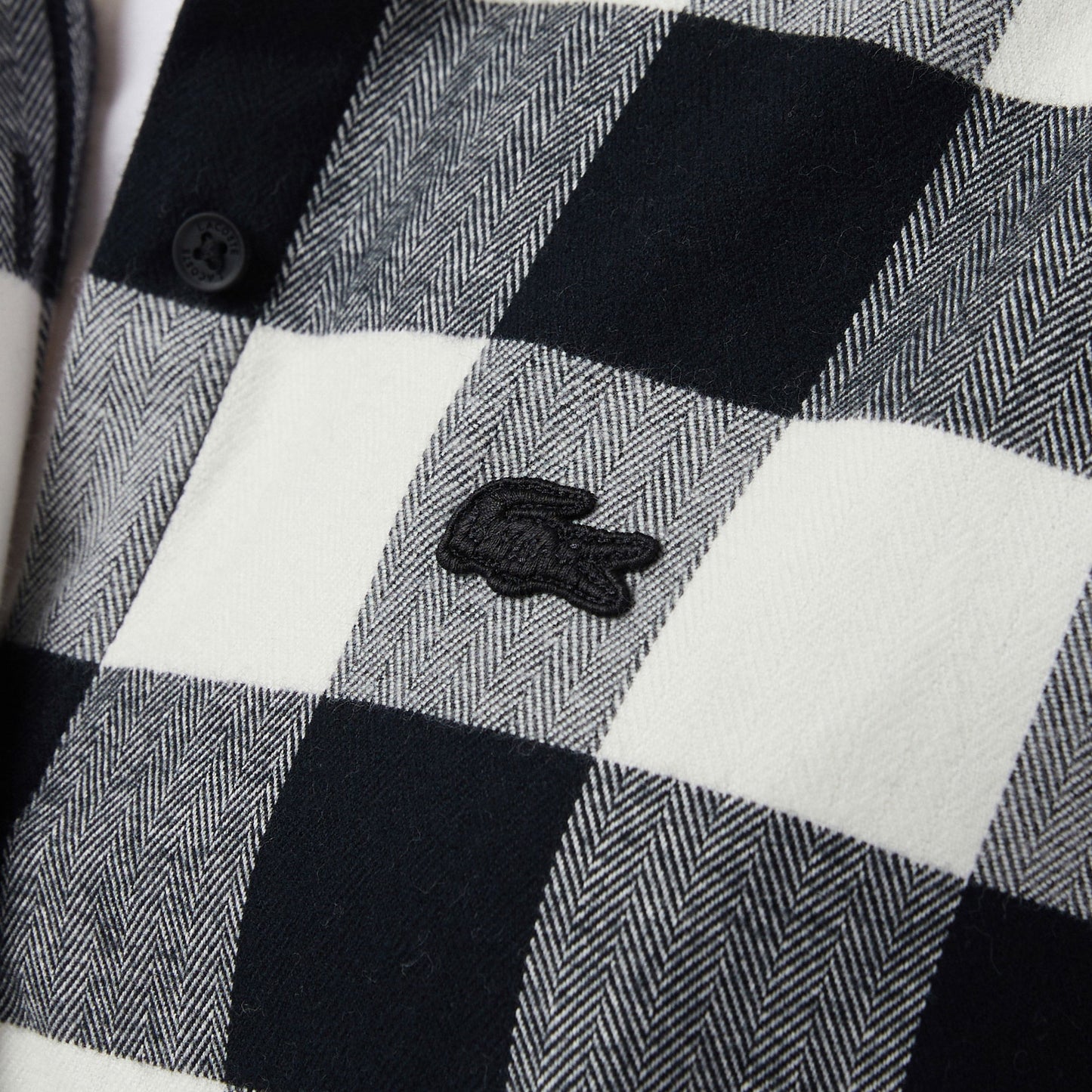 Lacoste Kadın Kareli Siyah Gömlek