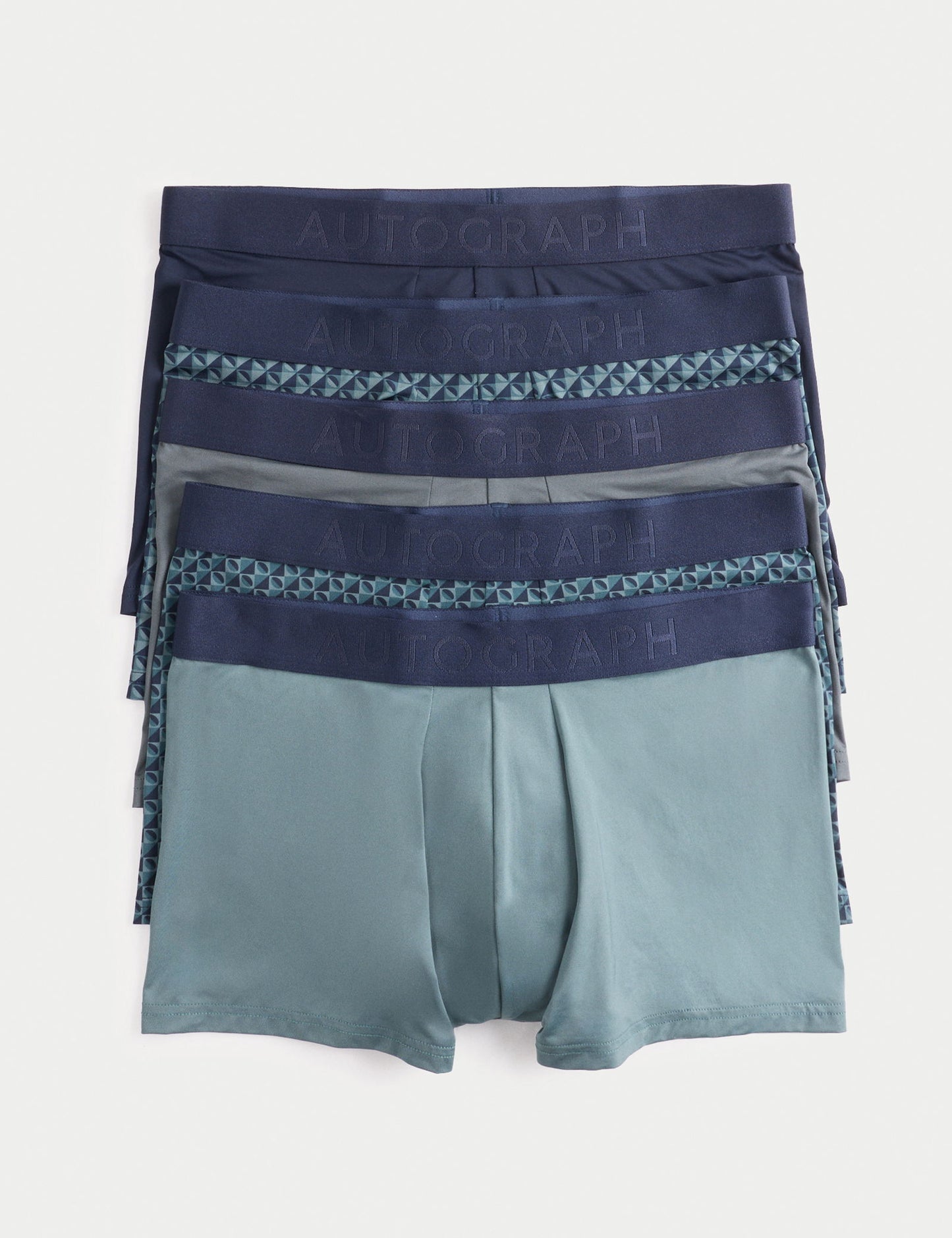5’li Geometrik Desenli Boxer Seti