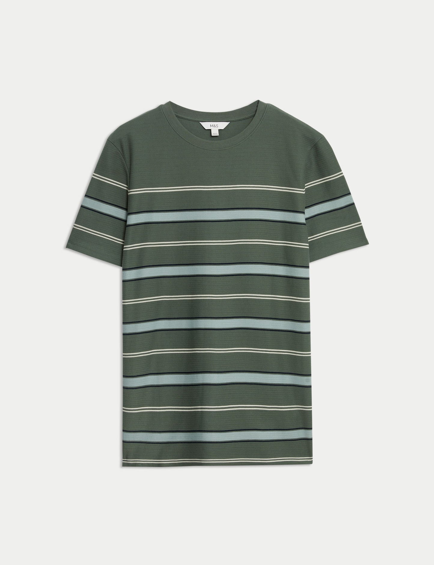 Saf Pamuklu Çizgili T-shirt