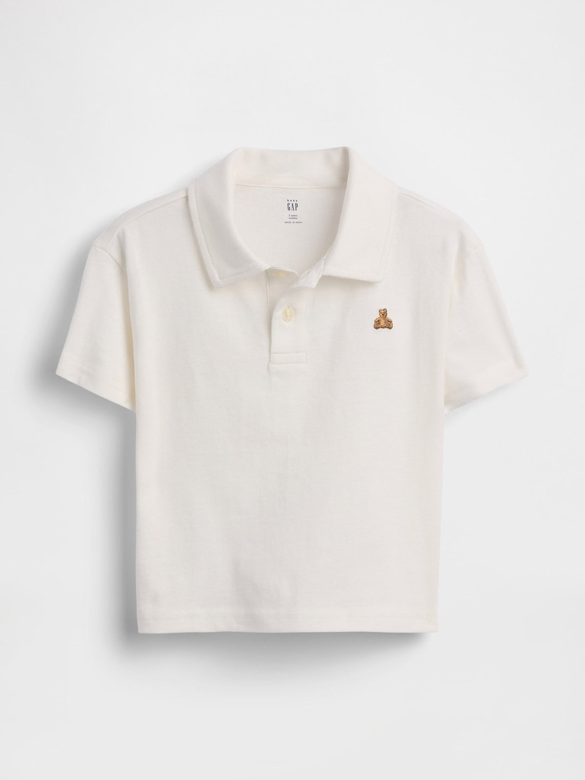 Beyaz Boxy Polo T-shirt
