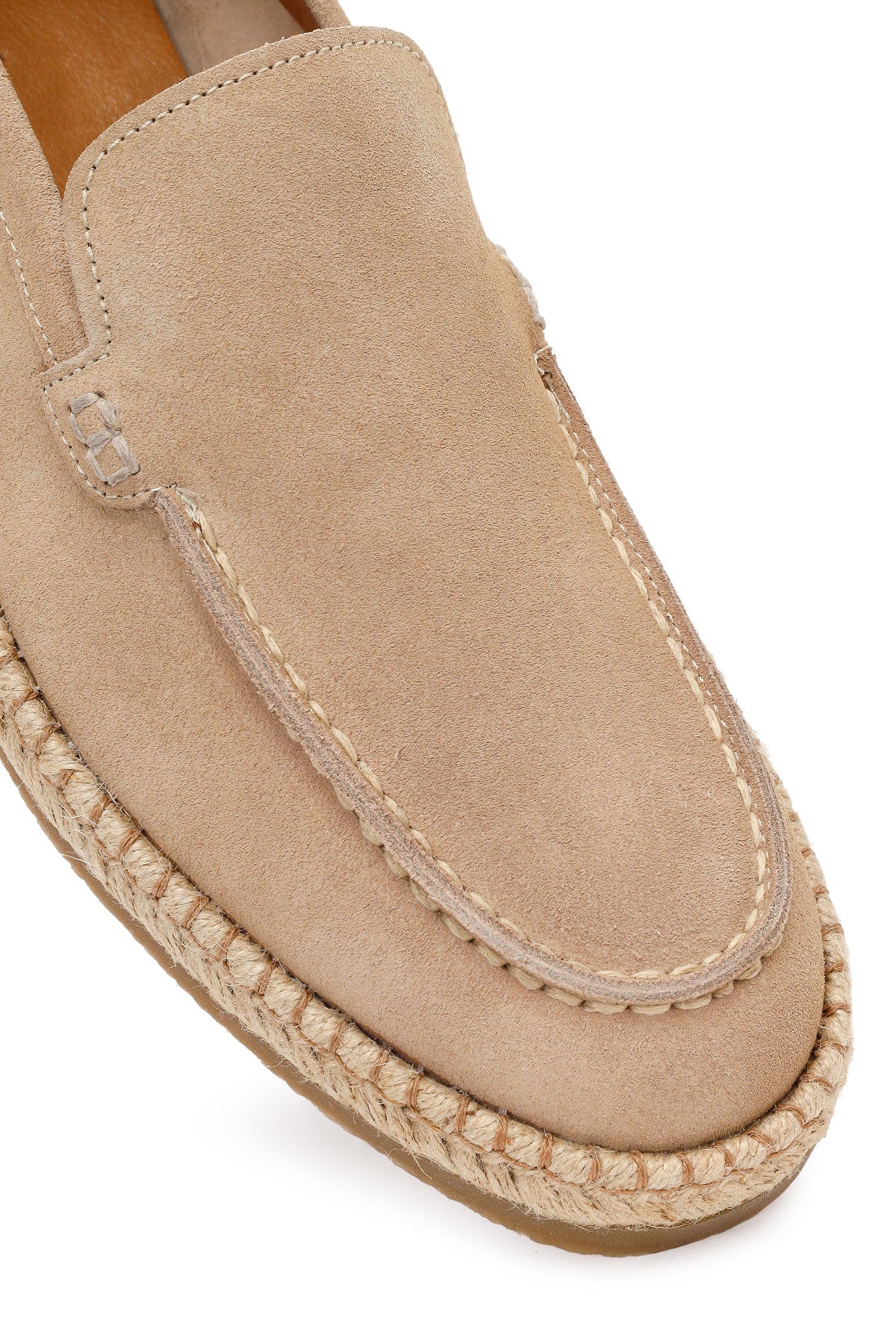 Erkek Bej Süet Deri Casual Loafer