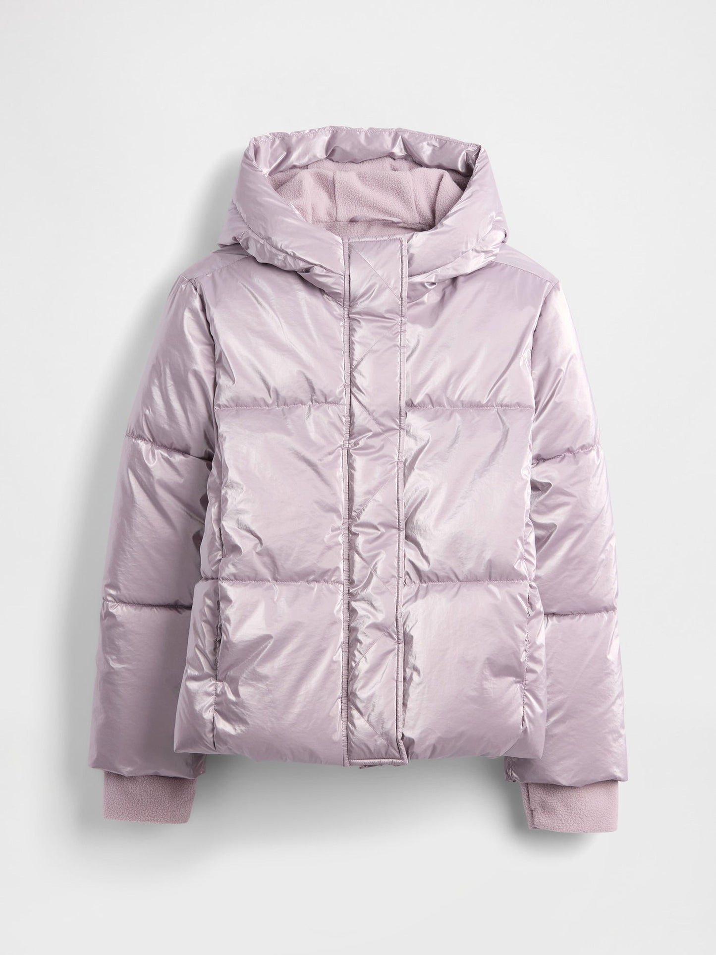 Lila Puffer Şişme Mont