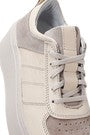 Bej Kadın Deri Dolgu Topuk Sneakerbej Kadın Deri Dolgu Topuk Sneaker - 23sfd380014
