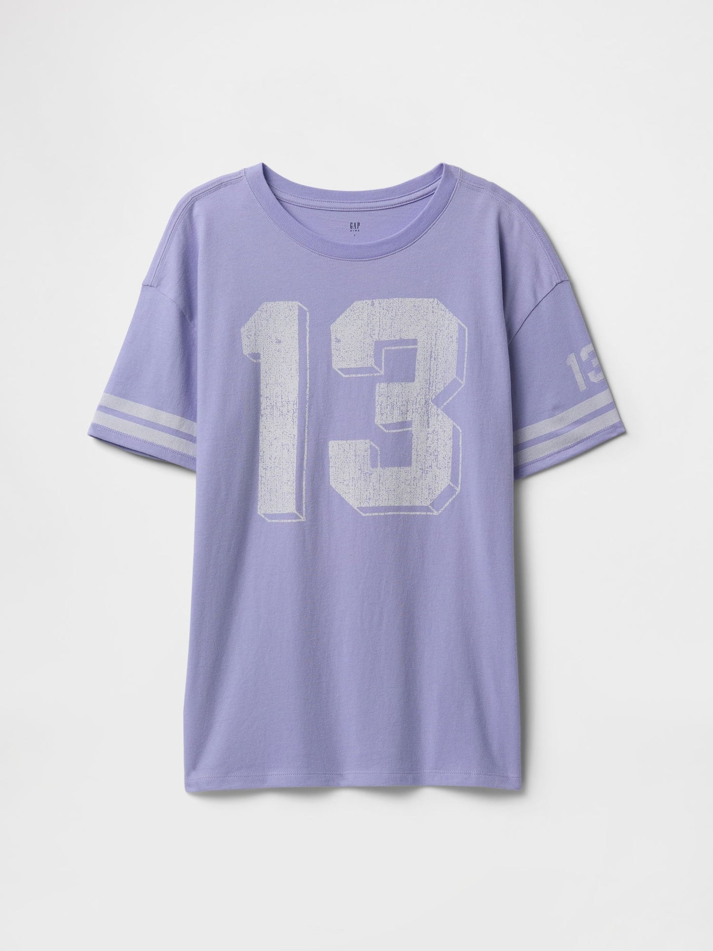 Lila Varsity Grafik Tunik T-shirt