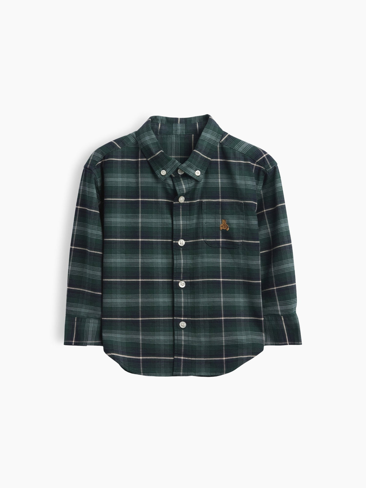 Koyu Yeşil Baskılı Oxford Oversize Gömlek