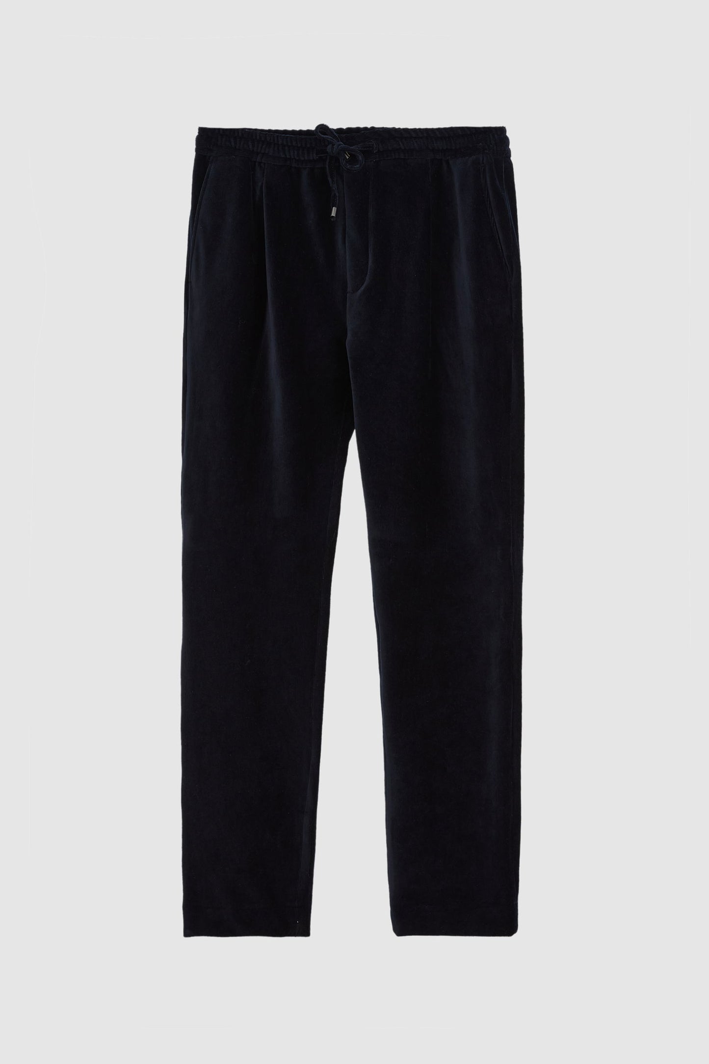 Tween Relaxed Fit Lacivert Fitilli Kadife Kumaş Pantolon