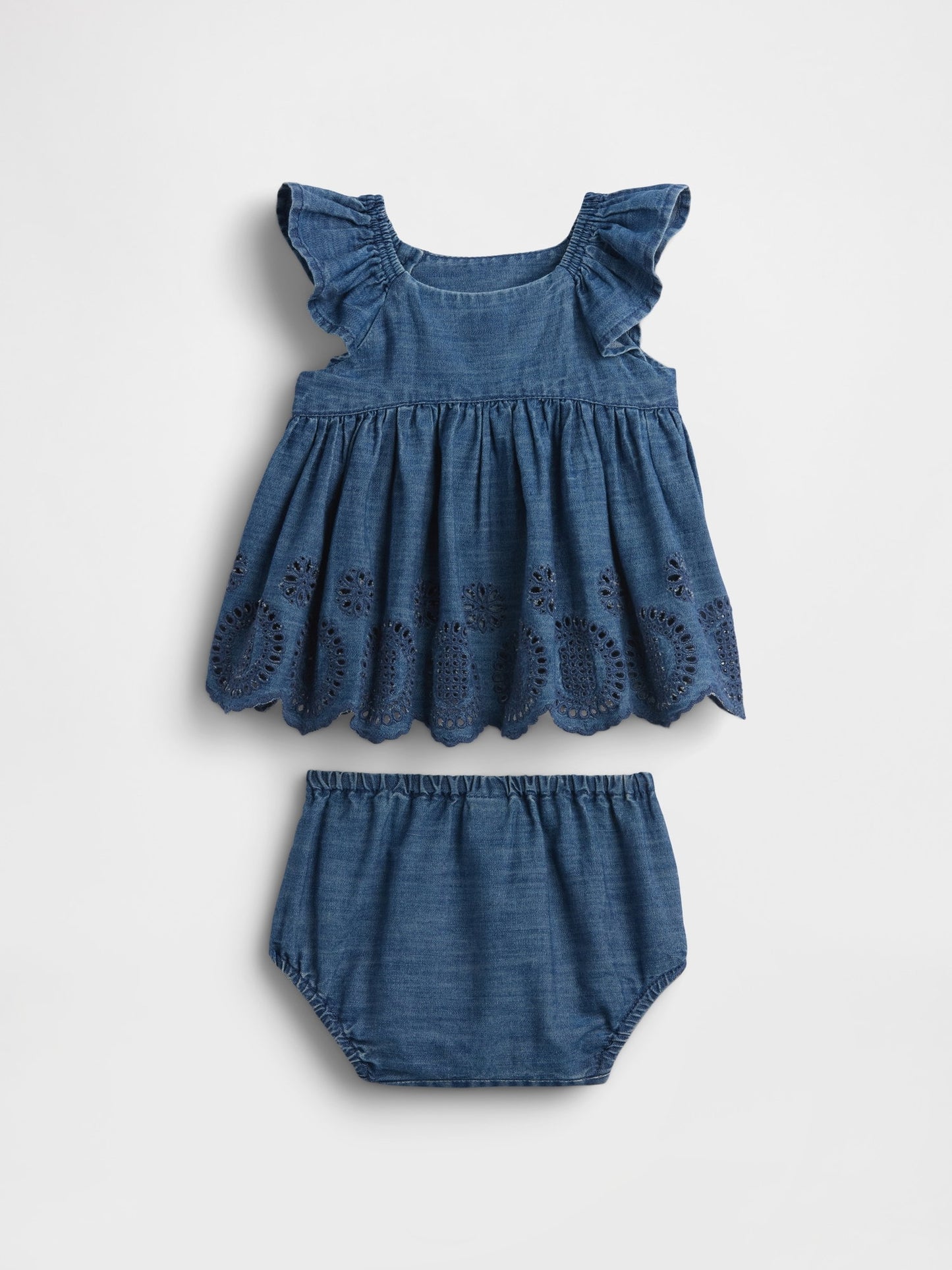 Mavi Denim Eyelet Outfit Set
