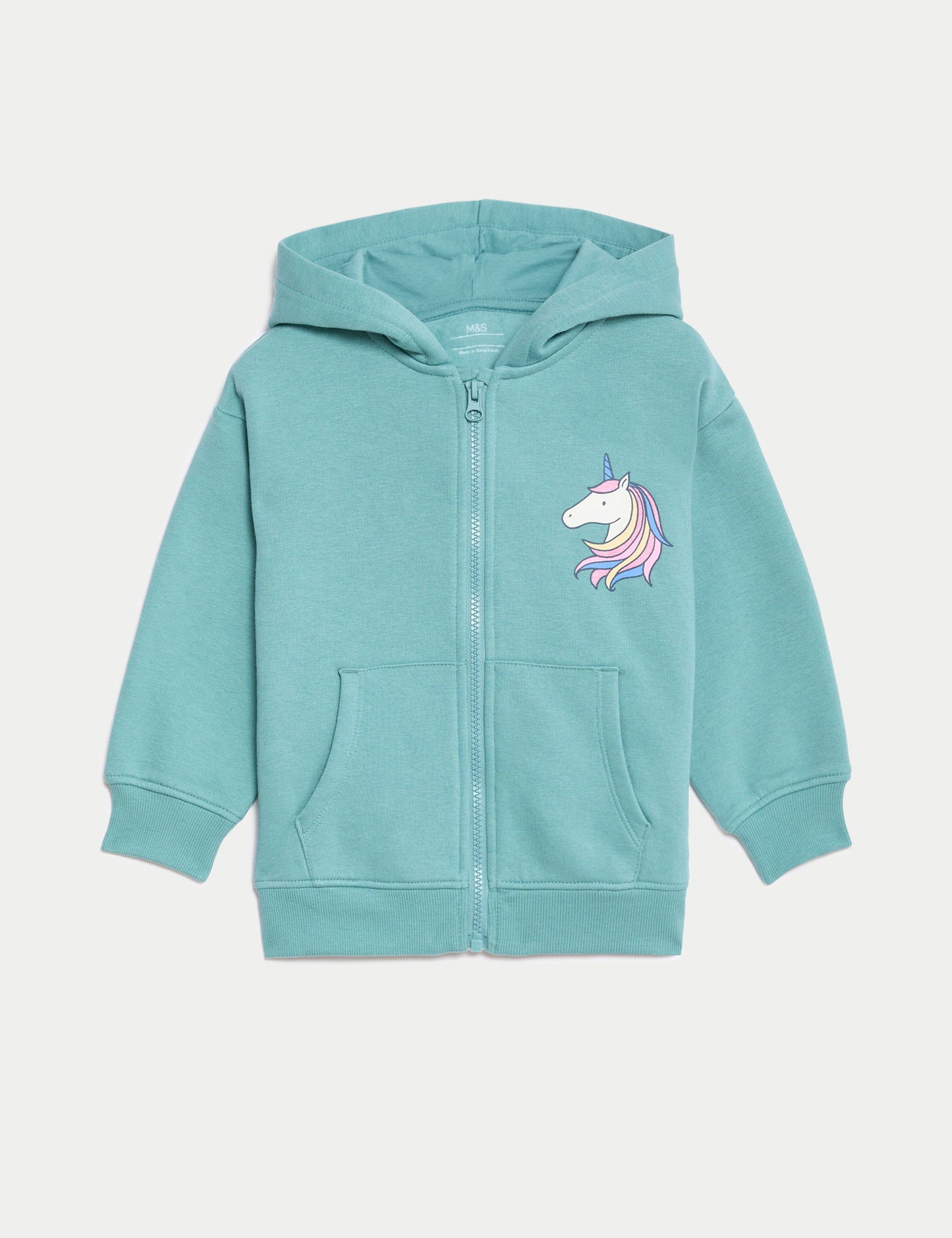 Unicorn Desenli Kapüşonlu Sweatshirt