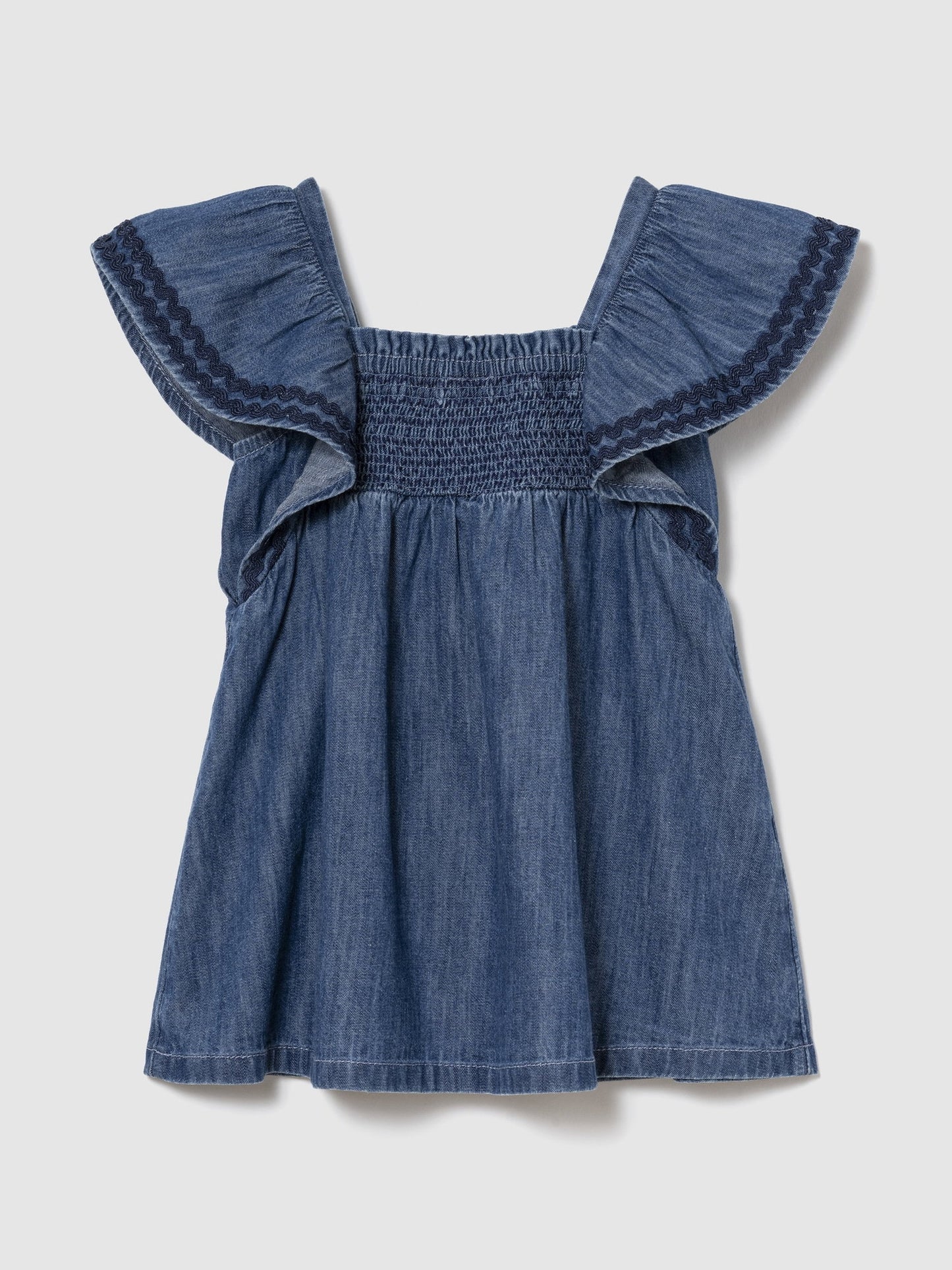 Mavi Smocked Denim Elbise
