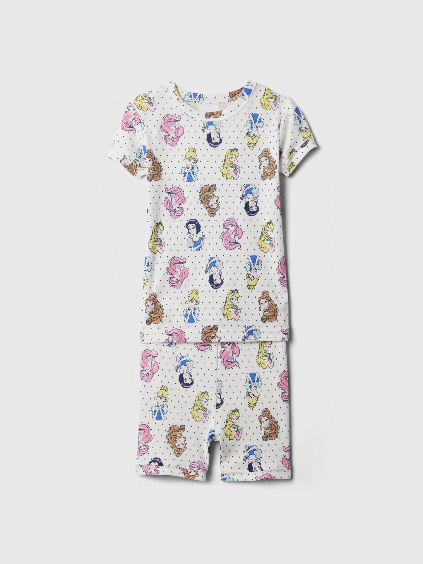 Kırık Beyaz %100 Pamuk Disney Princess Desenli Pijama Takımı